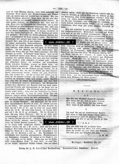 Morgenblatt 1832, Sonnabend, 4. Februar, Nr. 30, Seite 120, Korrespondenz-Nachrichten. Sammlung