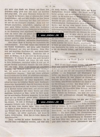 Morgenblatt 1832, 3 Januar, Nr. 2, Seite 6, Eintritt in das Jahr 1832. Sammlung