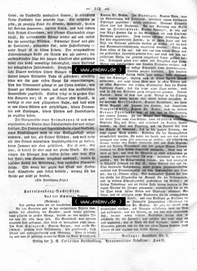 Morgenblatt 1832, Donnerstag, 2. Februar, Nr. 28, Seite 112 Die Musiker und Korrespondenz Nachrichten. Sammlung