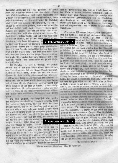 Morgenblatt 1832, Mittwoch 1 Februar, Nr. 12, Seite 48, Artikel Länder und Völkerkunde. Sammlung