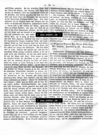 Morgenblatt 1832, Montag 30 Januar, Nr. 11, Seite 42, Literatur-Blatt mit Länder und Völkerkunde. Sammlung