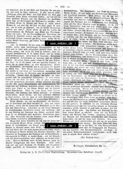 Morgenblatt 1832, Montag, 30. Januar, Nr. 25, Seite 100, Korrespondenz Nachrichten. Sammlung