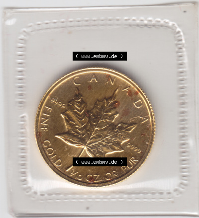Amerika Kanada / Canada Goldmünze 1984, 5 Dollars 1/10 Unze Gold. Hier befindet sich eine Goldmünze aus Kanada als Digitales... Sammlung
