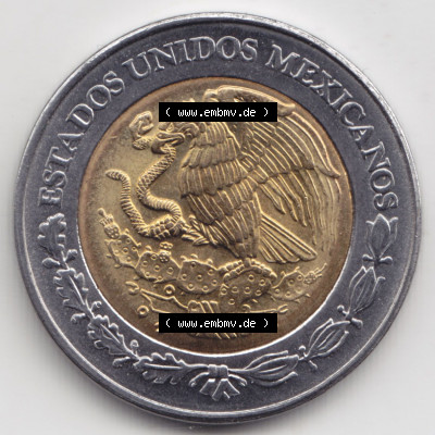 Münzen Mexiko / Mexico 1996-heute, 2 Pesos 1999. Hier befindet sich die Rückseite einer Umlaufmünze aus Mexiko / Mexico als... Sammlung