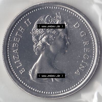 Kanada / Canada Umlaufmünze 1975-1976, 1 Dollar 1976. Hier befindet sich die Rückseite einer Umlaufmünze 1976 aus Kanada als Digitales Bild im online Katalog zum katalogisieren... Sammlung