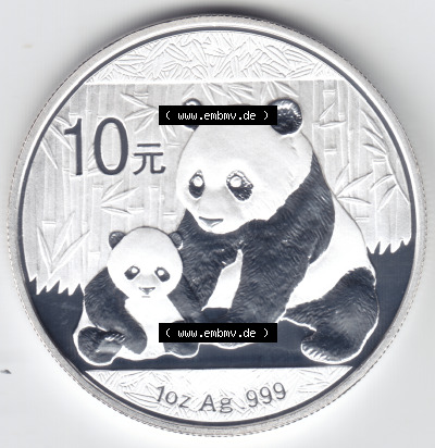 Münze China 2012, 1 Unze Panda Silbermünze (1) Sammlung