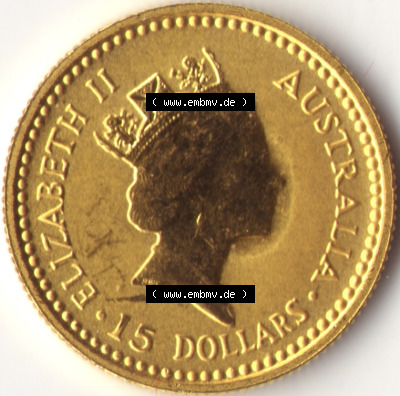 Münze Australien Goldmünze Känguru Nugget 1992-1992, 15 Dollars (2) Sammlung