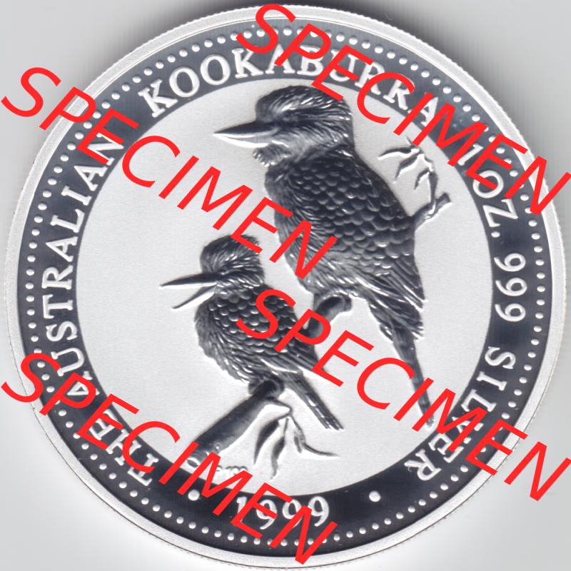 Münze Australien Kookaburra 1 Dollar 1-OZ Silver / 1 Unze Silber 1999 (1) Sammlung