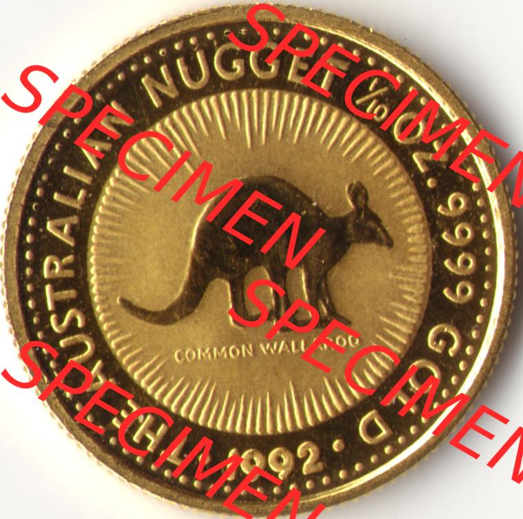 Münze Australien Goldmünze Känguru Nugget 1992-1992, 15 Dollars (1) Sammlung