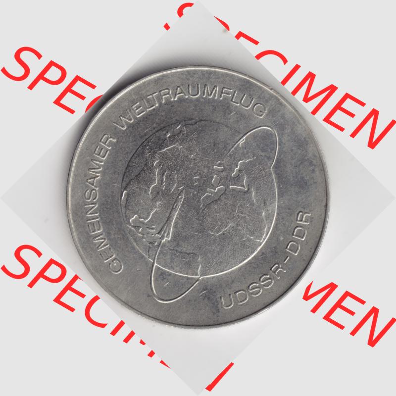 1978, 10 Mark, A Gemeinsamer Weltraumflug UDSSR-DDR, Münzen-Vorderseite mit Motiv der DDR Gedenkmünze auf einen Digitalen Bild, der Münze aus Deutschland der DDR,... Sammlung