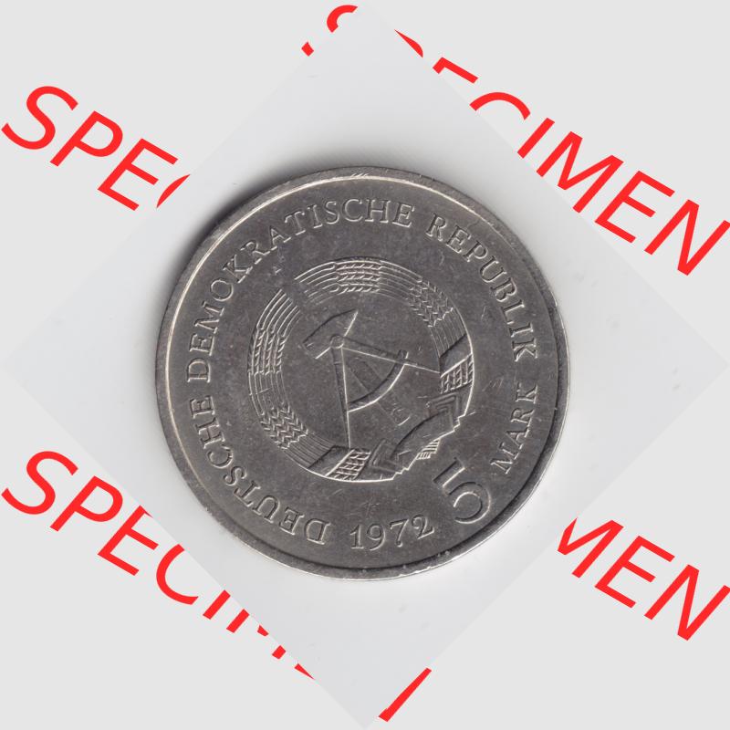 1972, 5 Mark DDR-Gedenkmünz Meissen, Münzen-Rückseite mit DDR-Wappen auf einen Digitalen Bild, der Münze aus Deutschland der DDR, der Deutschen Demokratischen... Sammlung