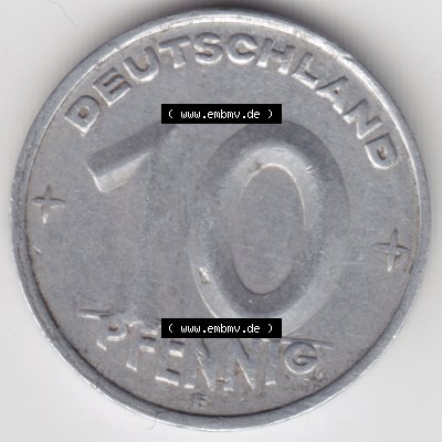 1950, E 50 Pfennig Münze Deutschland der DDR, der Deutschen Demokratischen Republik, die DDR Münzen können auf EMBMV im Katalog katalogisiert und verwaltet werden. Sammlung