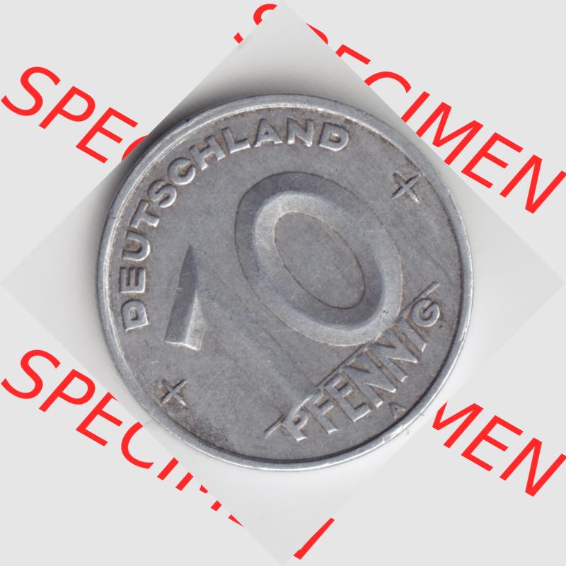 1949, A 50 Pfennig Münze Deutschland der DDR, der Deutschen Demokratischen Republik Sammlung