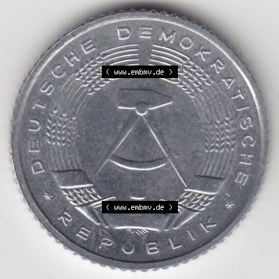 1958-1990, 50 Pfennig, Münzen-Rückseite der 50 Pfennig Deutschland der DDR, der Deutschen Demokratischen Republik, die DDR Münzen können auf EMBMV im Katalog... Sammlung