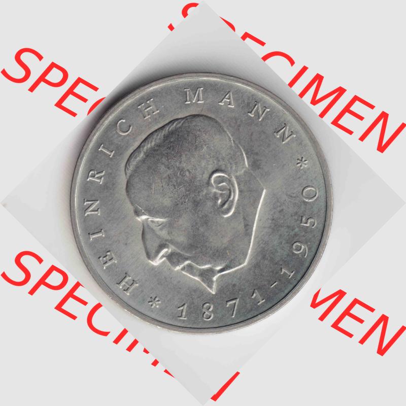 1971, 20 Mark Heinrich Mann 1871-1950, Münzen-Vorderseite mit dem Motiv der Münze auf einen Digitalen Bild, der Münze aus Deutschland der DDR, der Deutschen Demokratischen... Sammlung