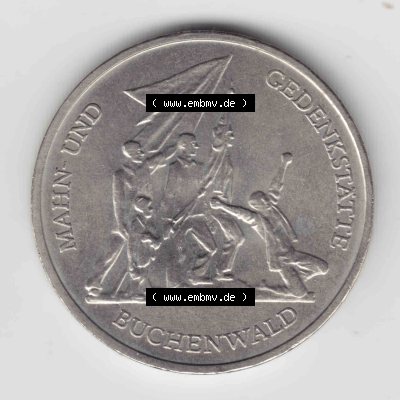 1972, 10 Mark der DDR Buchenwald, Münzen-Vorderseite mit dem Motiv der Münze auf einen Digitalen Bild, der Münze aus Deutschland der DDR, der Deutschen Demokratischen... Sammlung