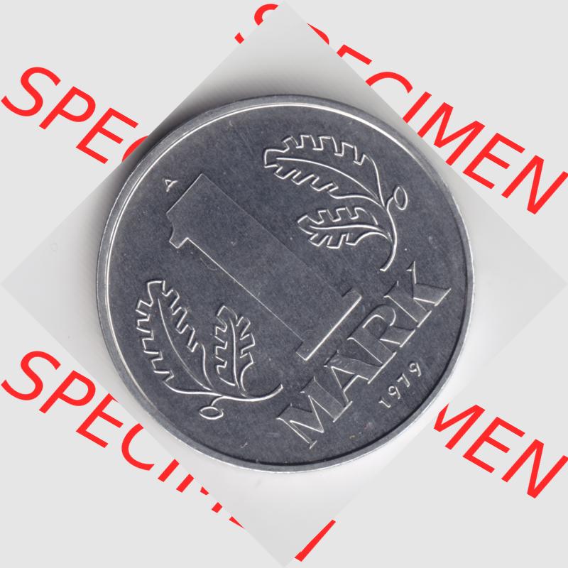 1962-1990, 1 Mark, Münzen-Vorderseite der 1 Mark-Münze aus Deutschland der DDR, der Deutschen Demokratischen Republik, die DDR Münzen können auf EMBMV im Katalog... Sammlung