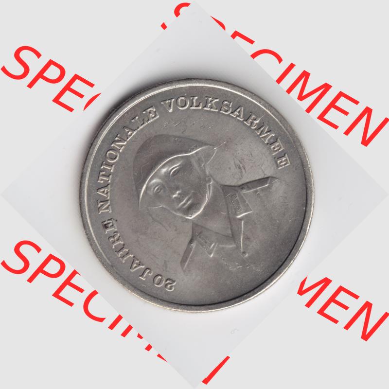 1976, 10 Mark Gedenkmünze 20 Jahre NVA, Münzen-Vorderseite mit Motiv der DDR Gedenkmünze auf einen Digitalen Bild, der Münze aus Deutschland der DDR, der Deutschen... Sammlung