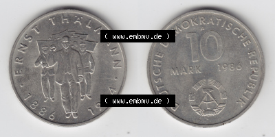 10 Mark Gedenkmünze der DDR Sammlung
