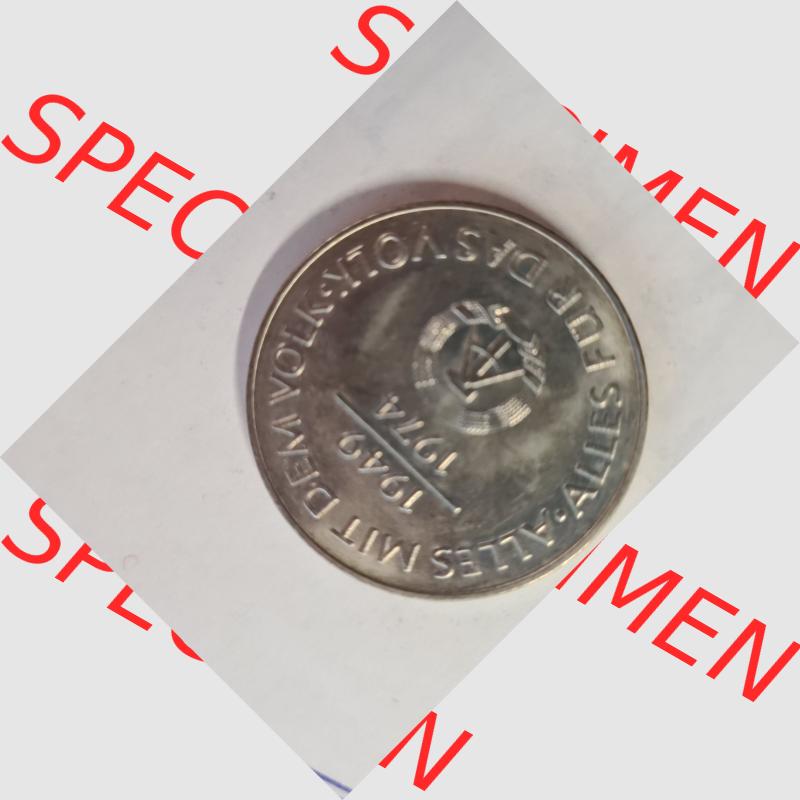 DDR 10 Mark Gedenkmünze, Alles mit dem Volk - Alles für das Volk 1949 - 1974 (2) Sammlung