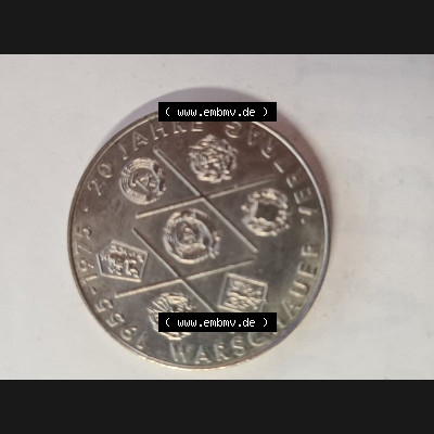 DDR 10 Mark Gedenkmünze 1972, 25 Jahre Warschauer Vertrag aus DDR Münzen Sammlung. (1) Sammlung