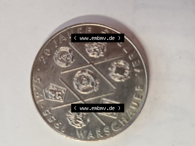 DDR 10 Mark Gedenkmünze 1972, 25 Jahre Warschauer Vertrag aus DDR Münzen Sammlung. (1) Sammlung