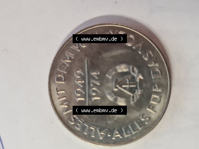 DDR 10 Mark Gedenkmünze, Alles mit dem Volk - Alles für das Volk 1949 - 1974 (2) Sammlung