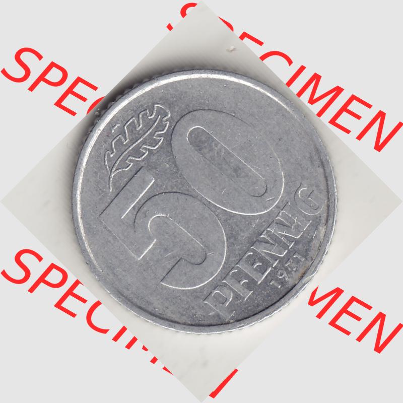 DDR Münze 1958-1990 Umlaufmünze / Kursmünze 1958-1990, A 50 Pfennig 1971-1 der DDR-Mark. Rückseite der 50 Pfennig mit Wertzahl / Wertangabe der DDR-Münze.... Sammlung