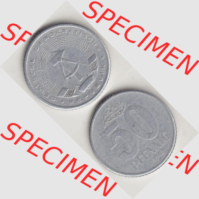 DDR Münze 1958-1990 Umlaufmünze / Kursmünze 1958-1990, A 50 Pfennig 1958-3 der DDR-Mark. Vorderseite und Rückseite vertikal untereinander zusammengefügt,... Sammlung