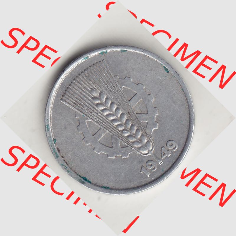 DDR Münze 1948-1990 Umlaufmünze / Kursmünze 1948-1950, A 5 Pfennig 1949-1. Vorderseite der 5 Pfennig Münze der DDR. Hier im online Katalog befinden sich 5 Pfennig-Stücke,... Sammlung