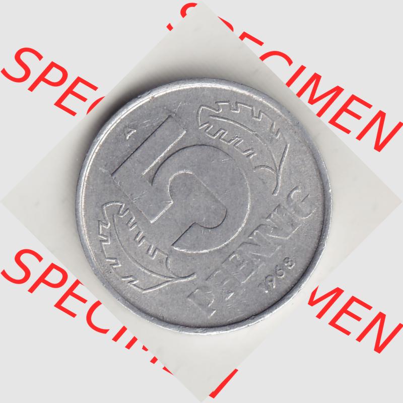 DDR Münze 1948-1990 Umlaufmünze / Kursmünze 1968-1990, A 5 Pfennig 1968-4. Rückseite der 5 Pfennig Münze der DDR. Hier im online Katalog befinden sich 5... Sammlung