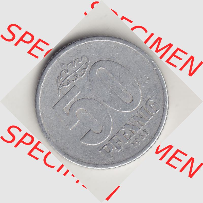 DDR Münze 1958-1990 Umlaufmünze / Kursmünze 1958-1990, A 50 Pfennig 1958-2 der DDR-Mark. Rückseite der 50 Pfennig mit Wertzahl / Wertangabe der DDR-Münze.... Sammlung