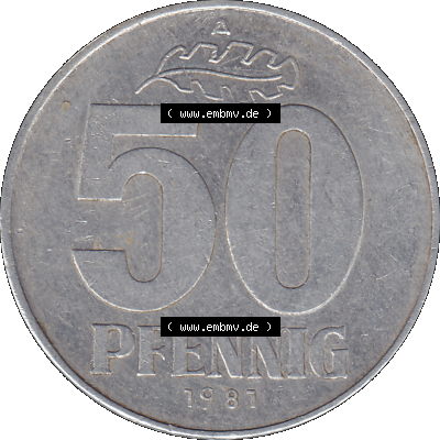 50 / Fünfzig Pfennig-Stücke, bzw. Münzen der DDR Sammlung