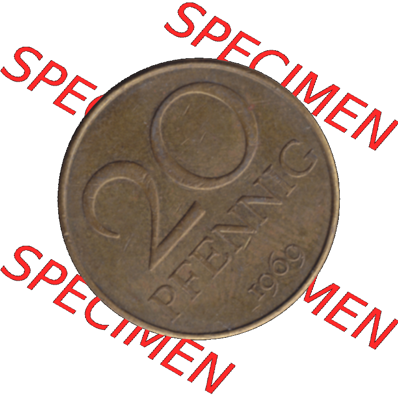 DDR Münze Umlaufmünze / Kursmünze 1969-1990, 20 Pfennig 1969-15, 1960er Jahre, DDR-Telefonmünze. Bildmaterial als transparente PNG-Grafik mit der Rückseite... Sammlung