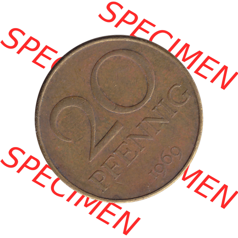 DDR Münze Umlaufmünze / Kursmünze 1969-1990, 20 Pfennig 1969-30, 1960er Jahre, DDR-Telefonmünze. Bildmaterial als transparente PNG-Grafik mit der Rückseite... Sammlung