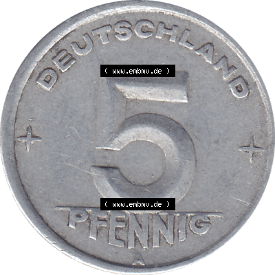 Fünf Pfennig DDR (GDR) Münzen Sammlung