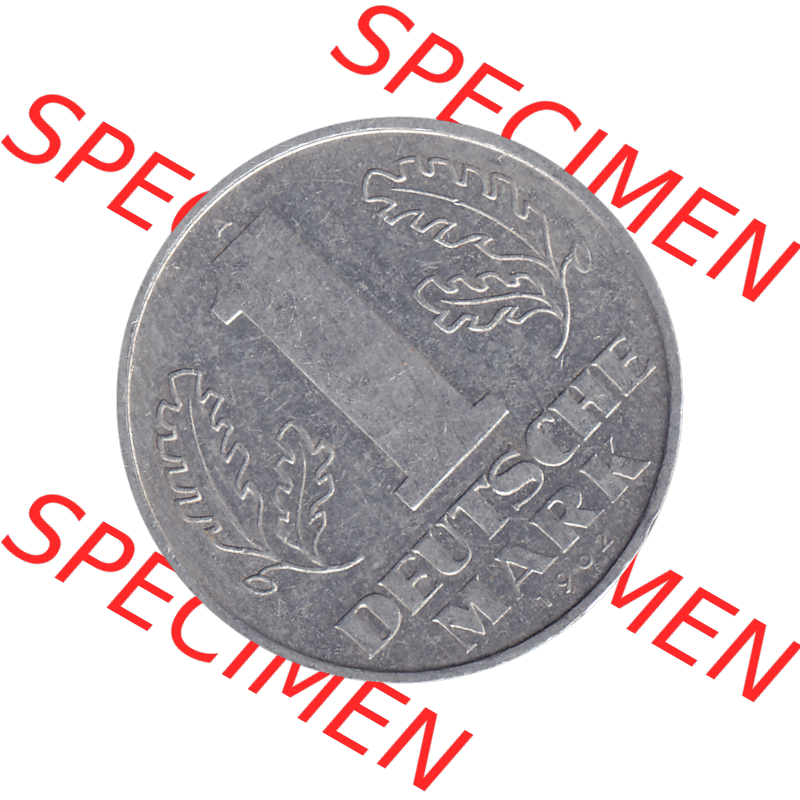 DDR Münze Umlaufmünze / Kursmünze 1956-1963, A 1 Deutsche Mark 1962-01. Bildmaterial als transparente PNG-Grafik mit der Rückseite mit Wertzahl bzw. Nominalwert... Sammlung