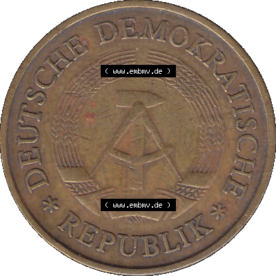 20 Pfennig Münze der DDR aus dem Jahrgang 1969 der 1960er-Jahre als PNG-Grafik Sammlung