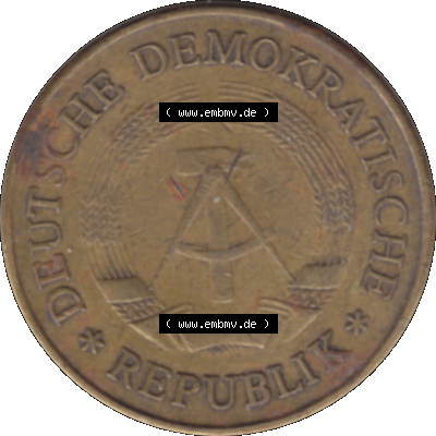 DDR Münze Umlaufmünze / Kursmünze 1969-1990, 20 Pfennig 1969-22, 1960er Jahre, DDR-Telefonmünze. Bildmaterial als transparente PNG-Grafik mit der Vorderseite... Sammlung