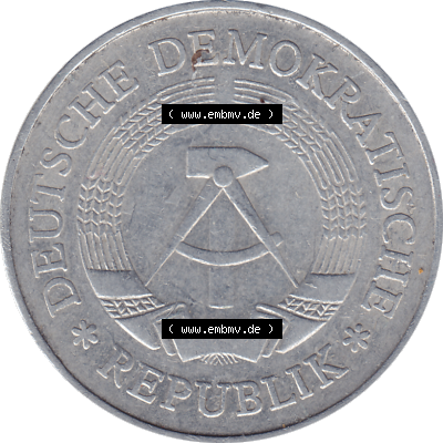 DDR Münze Umlaufmünze / Kursmünze 1972-1990, A 1 Mark 1977-05. Bildmaterial als transparente PNG-Grafik mit der Vorderseite der 1 Mark Münzen der DDR. Hier im... Sammlung