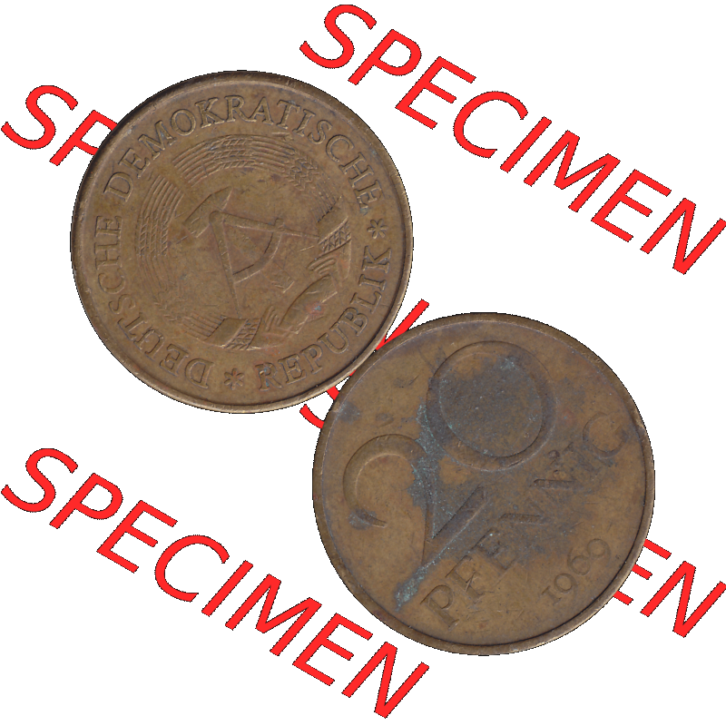 DDR Münze Umlaufmünze / Kursmünze 1969-1990, 20 Pfennig 1969-29, 1960er Jahre, DDR-Telefonmünze. Bildmaterial als transparente PNG-Grafik mit der Vorderseite... Sammlung