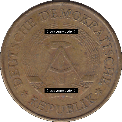 20 Pfennig Münze der DDR aus dem Jahrgang 1969 der 1960er-Jahre als PNG-Grafik Sammlung