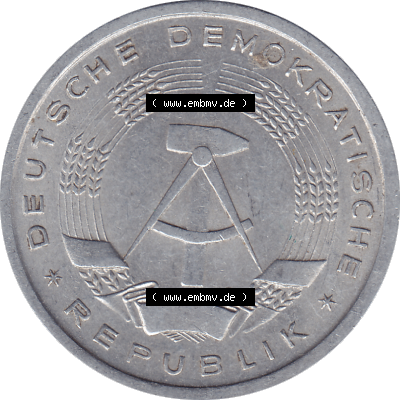 DDR Münze Umlaufmünze / Kursmünze 1956-1963, A 1 Deutsche Mark 1956-08. Bildmaterial als transparente PNG-Grafik mit der Vorderseite der 1 Mark Münzen der DDR.... Sammlung