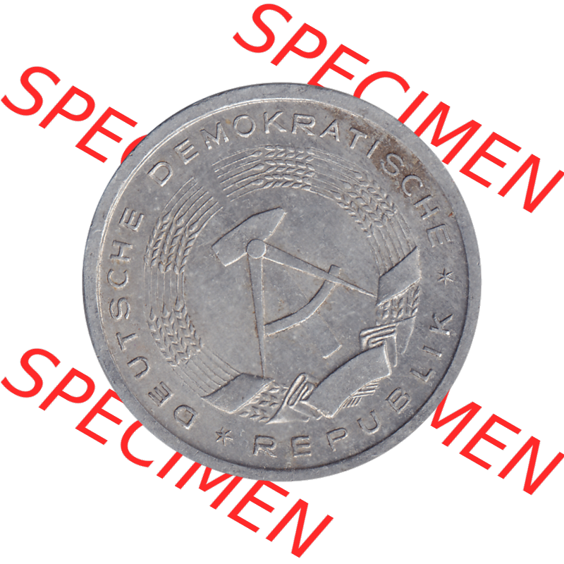 DDR Münze Umlaufmünze / Kursmünze 1956-1963, A 1 Deutsche Mark 1956-05. Bildmaterial als transparente PNG-Grafik mit der Vorderseite der 1 Mark Münzen der DDR.... Sammlung