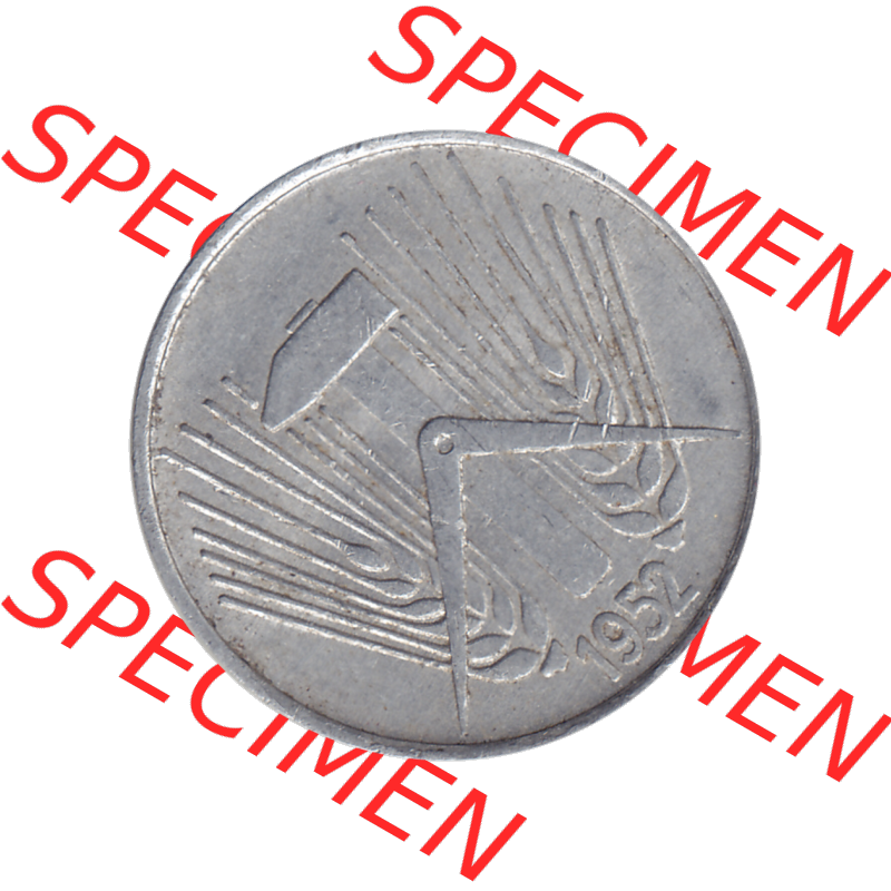 DDR Münze Umlaufmünze / Kursmünze 1952-1953, A 5 Pfennig 1952-01. Bildmaterial als transparente PNG-Grafik mit der Vorderseite der 5 / Fünf Pfennig DDR (GDR)... Sammlung