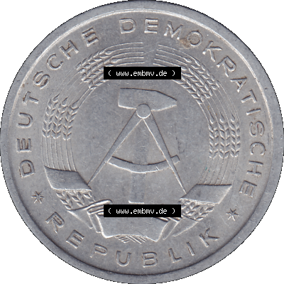 DDR Münze Umlaufmünze / Kursmünze 1956-1963, A 1 Deutsche Mark 1956 (Stück 8). Bildmaterial als transparente PNG-Grafik mit... Sammlung