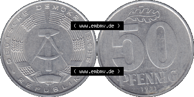 50 / Fünfzig Pfennig-Stücke, bzw. Münzen der DDR Sammlung