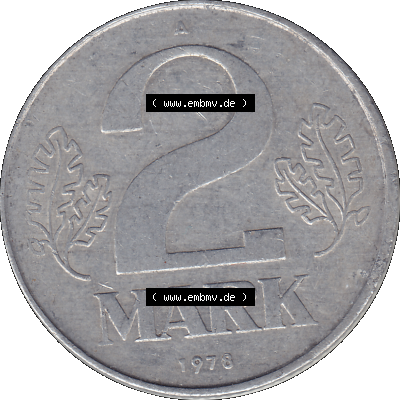 2 / Zwei-Mark Münzen der DDR, Bild-Material der Deutschen DDR Zwei-Mark Münzen Sammlung