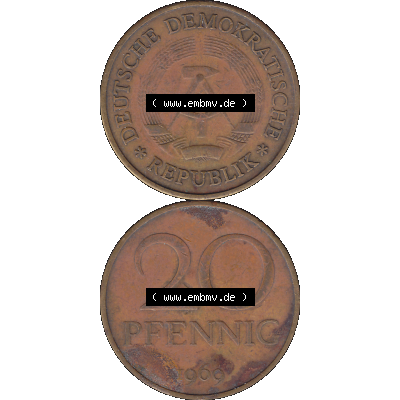 DDR Münze Umlaufmünze / Kursmünze 1969-1990, 20 Pfennig 1969-42, 1960er Jahre, DDR-Telefonmünze. Bildmaterial als transparente PNG-Grafik mit der Vorderseite... Sammlung