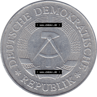 DDR Münze Umlaufmünze / Kursmünze 1972-1990, A 1 Mark 1978 (Stück 1). Bildmaterial als transparente PNG-Grafik mit der Vorderseite... Sammlung